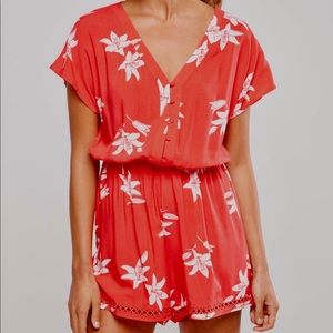 Cotton On | Red Floral Romper